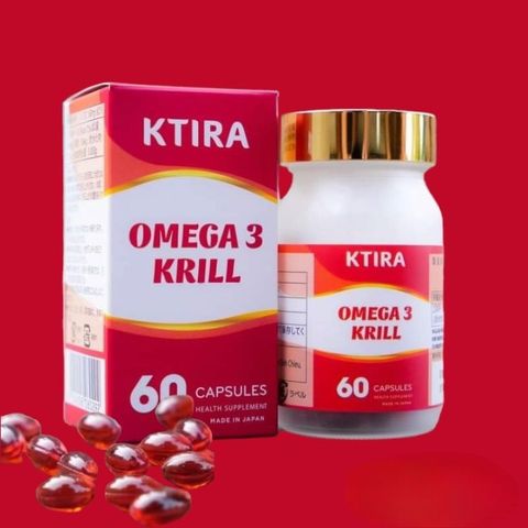 Viên Uống Omega 3 Krill KTIRA - Hỗ Trợ Sức Khỏe Tim Mạch, Tăng Cường Trí Nhớ và Thị Lực, 60 Viên, Xuất Xứ Nhật Bản