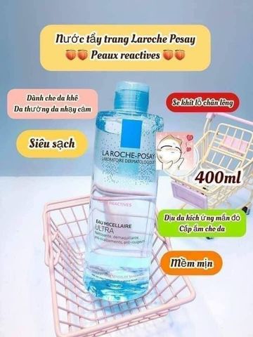Nước Tẩy Trang La Roche-Posay Eau Micellaire Ultra 400ml Dành Cho Da Khô - Làm Sạch Dịu Nhẹ, Cấp Ẩm Tối Ưu