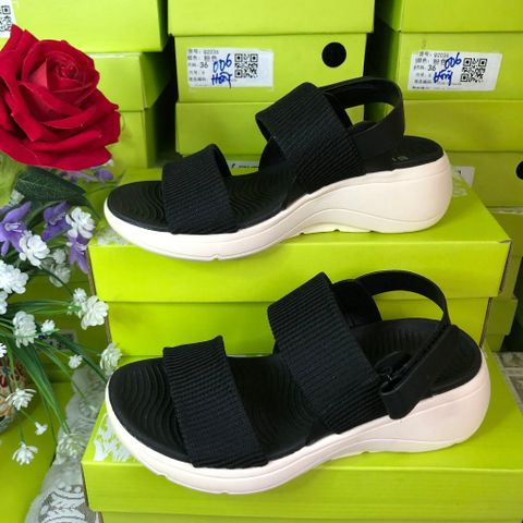 Sandal Nữ Quai Ngang Hãng Siketu 2024 - Thể Thao, Đế Bằng 5Cm, Phong Cách Sang Trọng, Nhiều Màu Đen, Xanh, Kaki