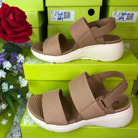 Sandal Nữ Quai Ngang Hãng Siketu 2024 - Thể Thao, Đế Bằng 5Cm, Phong Cách Sang Trọng, Nhiều Màu Đen, Xanh, Kaki