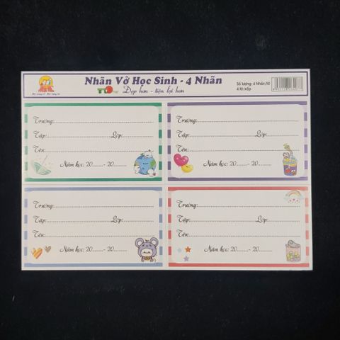 Tệp Nhãn Dán Tập Vở Học Sinh Cute Cao Cấp - 16 cái, Siêu Dễ Thương, Thiết Kế Đẹp Mắt, Hỗ Trợ Ghi Chú và Phân Loại Tài Liệu