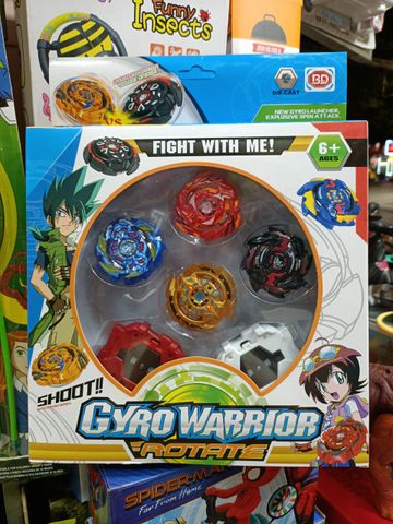 Bộ Đồ Chơi Con Quay 4 Chiếc 329-43 Gyro Warrior - Trò Chơi Chiến Đấu Vui Nhộn Cho Trẻ Em