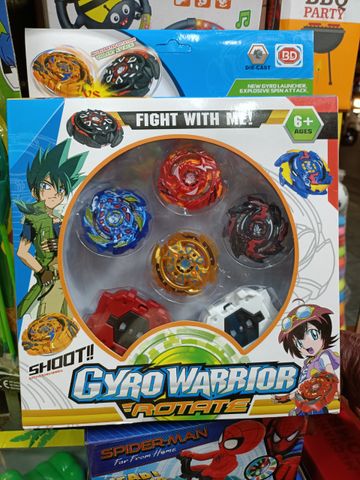 Bộ Đồ Chơi Con Quay 4 Chiếc 329-43 Gyro Warrior - Trò Chơi Chiến Đấu Vui Nhộn Cho Trẻ Em