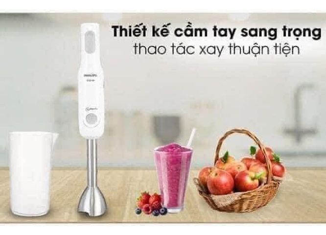 Máy Xay Cầm Tay Philips HR2534 - 650W, Lưỡi Inox, Dễ Dàng Sử Dụng, Bao Gồm Cốc Đong 500ml - Giải Pháp Xay Thực Phẩm Tiện Lợi