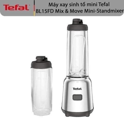 Máy Xay Sinh Tố Mini Tefal BL15FD - Thiết Kế Gọn Nhẹ, Dung Tích 0,6 Lít, Công Suất 300W, Dễ Dàng Vệ Sinh, Thích Hợp Mang Theo