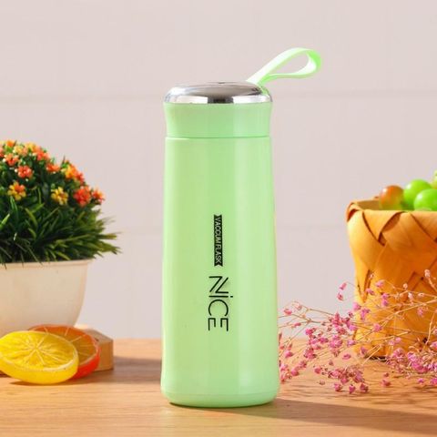 Bình nước thủy tinh Nice 400ml - Giữ nhiệt cao cấp, thiết kế thời trang nhiều màu sắc, tiện lợi cho học sinh và văn phòng.