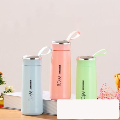 Bình nước thủy tinh Nice 400ml - Giữ nhiệt cao cấp, thiết kế thời trang nhiều màu sắc, tiện lợi cho học sinh và văn phòng.