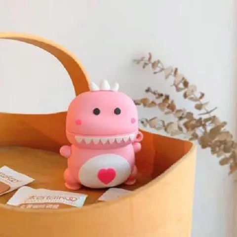 Vỏ Bọc Silicon Dẻo AirPods 1 2 - Khủng Long Trái Tim Siêu Cute - Case Tai Nghe Độc Đáo và Chất Lượng Cao