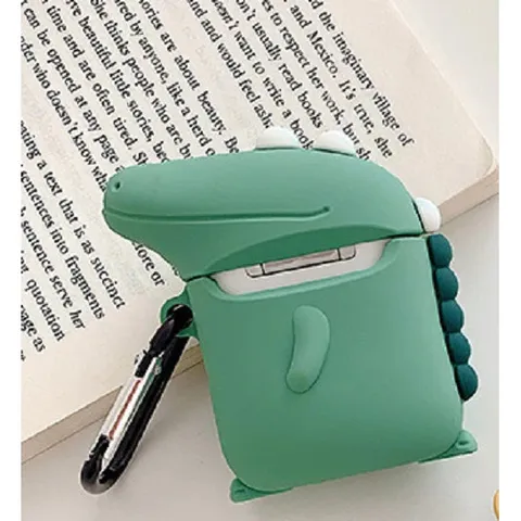 Vỏ Bọc Silicone Dẻo Airpods 1 2 (Cá Sấu Mỏ Nhọn) - Bao Phụ Kiện Tai Nghe Chất Lượng Cao