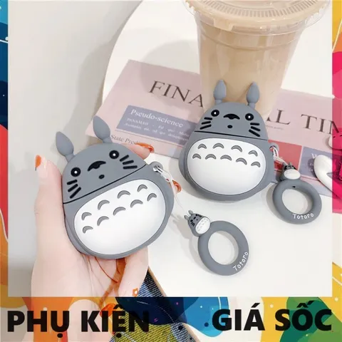 Vỏ Bọc AirPods 1 2 PRO Silicon Mềm - Case Tai Nghe Hộp Sạc Mèo Totoro Dễ Thương, Thiết Kế Hoàn Hảo