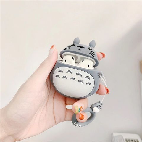 Vỏ Bọc AirPods 1 2 PRO Silicon Mềm - Case Tai Nghe Hộp Sạc Mèo Totoro Dễ Thương, Thiết Kế Hoàn Hảo