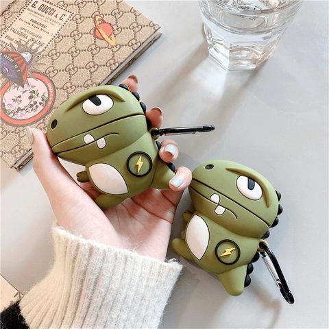 Vỏ Bọc Silicon Mềm Cho AirPods 1 2 Pro - Hình Khủng Long Tia Chớp - Phụ Kiện Tai Nghe Độc Đáo và Đẹp Mắt