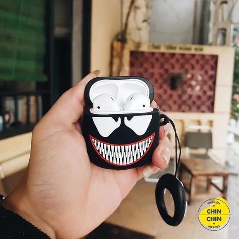 Vỏ Bọc Silicon Dẻo Airpods 1 2 Venom - Phụ Kiện Siêu Cute Cho Hộp Sạc Tai Nghe Không Dây