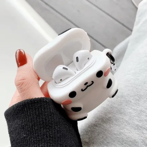 Vỏ Bọc AirPods 1 2 Pro Bò Sữa Cute - Bao Silicon Dẻo, Phụ Kiện Tai Nghe Không Dây, Hàng Chính Hãng