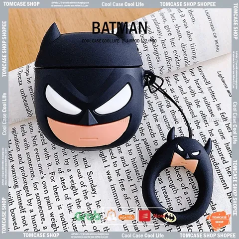 Vỏ Bọc Silicon Mềm Airpods Pro – Người Dơi Che Mắt, Vỏ Đựng Tai Nghe Không Dây Chất Lượng Cao