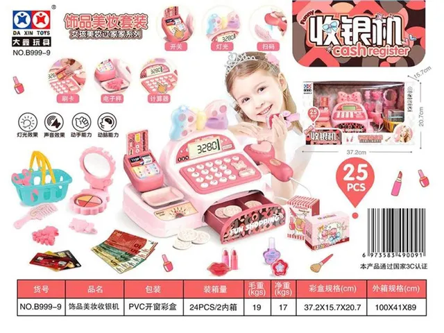 Đồ Chơi Máy Tính Tiền Siêu Thị Pin Có Đèn Âm Thanh - Đồ Chơi Trẻ Em Thú Vị B999-9 Cho Bé Khám Phá Thế Giới Mua Sắm