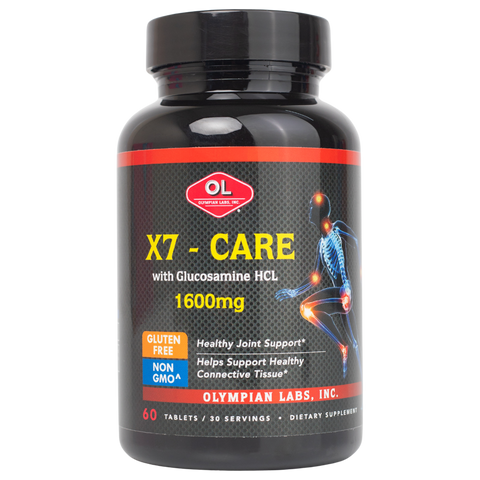 Viên uống Glucosamine X7 Care Olympian Labs 60 viên - Hỗ trợ sức khỏe xương khớp, sụn và đĩa đệm cho người lớn và vận động viên