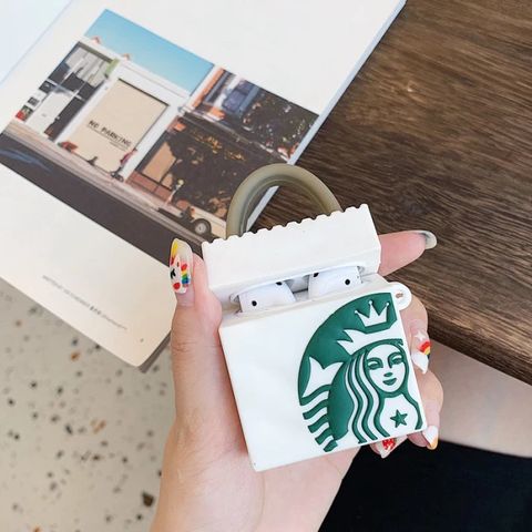 Vỏ Bọc Silicon Mềm AirPods 1, 2, Pro Hình Túi Xách STARBUCK - Phụ Kiện Tai Nghe Độc Đáo, Chất Lượng Cao