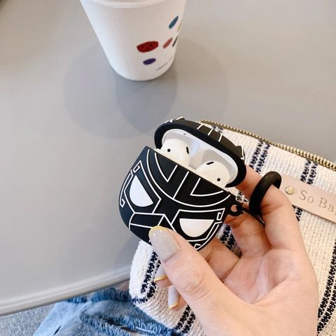 Vỏ Bọc Silicon Mềm Airpods 1 2 - Siêu Anh Hùng Báo Đen - Phụ Kiện Tai Nghe Không Dây Chất Lượng Cao