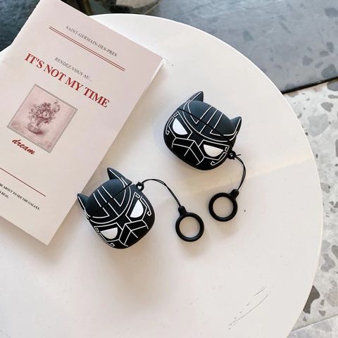 Vỏ Bọc Silicon Mềm Airpods 1 2 - Siêu Anh Hùng Báo Đen - Phụ Kiện Tai Nghe Không Dây Chất Lượng Cao