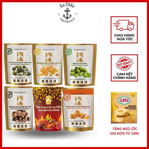 Bắp Rang Bơ Uncle Jax - Bỏng Ngô Mỹ Nhiều Hương Vị Caramel, Phô Mai Ít Calo - Snack Ngon Miệng Tại Nhà