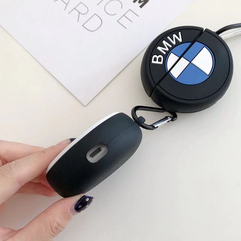 Vỏ Bọc AirPods 1 2 Chất Lượng Cao Bằng Silicon Dẻo - Thiết Kế Logo BMW Mercedes Cho Hộp Sạc Tai Nghe AirPods