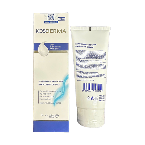 Kem Dưỡng Ẩm Kosderma - Kem Dưỡng Ẩm Mặt và Toàn Thân Dùng Cho Trẻ Sơ Sinh 100ml, Thành Phần Tự Nhiên Dành Cho Da Nhạy Cảm