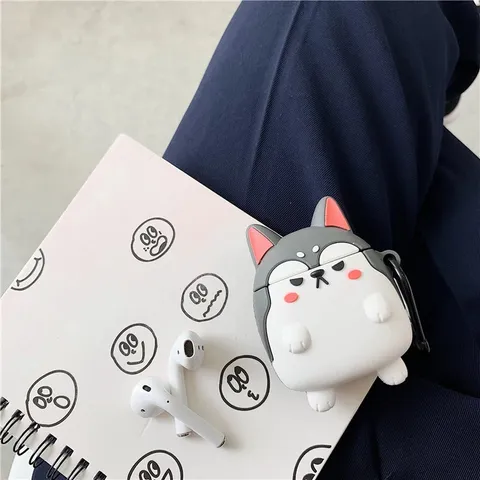 Vỏ Bọc Silicon Chó Shiba Cho Airpods 1 2 - Bao Sạc Tai Nghe Dẻo, Phụ Kiện Chất Lượng Cao, Hàng Đẹp, Thiết Kế Độc Đáo