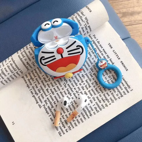 Vỏ Bọc Silicon Dẻo AirPods 1 2 Doraemon - Phụ Kiện Tai Nghe Hình Hoạt Hình Dễ Thương, Chống Trầy Xước