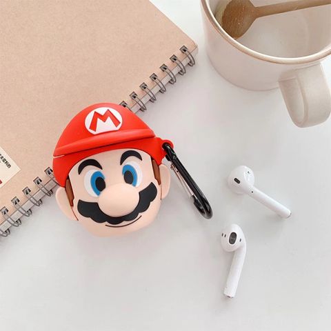 Vỏ Bọc Silicon AirPods 1 2 PRO - Thiết Kế Super Mario Dễ Thương Cho Hộp Sạc Tai Nghe, Phụ Kiện Độc Đáo, Chất Lượng Cao