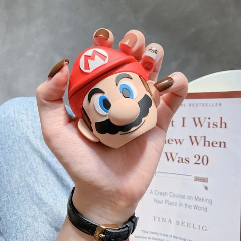 Vỏ Bọc Silicon AirPods 1 2 PRO - Thiết Kế Super Mario Dễ Thương Cho Hộp Sạc Tai Nghe, Phụ Kiện Độc Đáo, Chất Lượng Cao