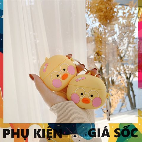Vỏ Bọc Silicon Dẻo Airpods 1 2 PRO Vịt Má Hồng - Phụ Kiện Chất Lượng Cho Hộp Sạc Tai Nghe