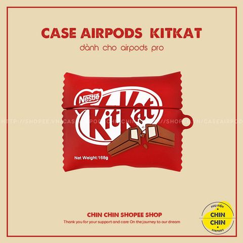 Vỏ Bọc Airpods 1 2 Bánh Socola Kitkat Bằng Silicon Dẻo - Phụ Kiện Thời Trang Tai Nghe AirPods 1 2 Chất Lượng Cao