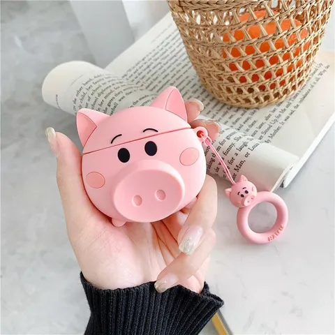 Vỏ Bọc Silicon Dẻo Heo Hồng Cho AirPods 1 2 PRO - Phụ Kiện Tai Nghe Mới, Dễ Thương và Nhẹ Nhàng