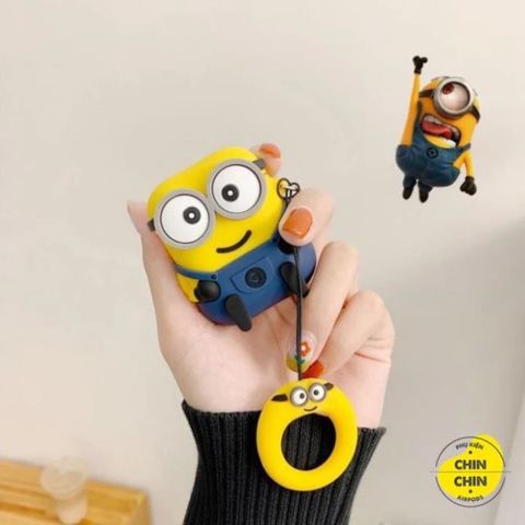 Vỏ Bọc Silicon Hoạt Hình Cute 1 Mắt 2 Mắt cho AirPods 1 2 Pro - Phụ Kiện Tai Nghe Sạc Stylish và Đáng Yêu