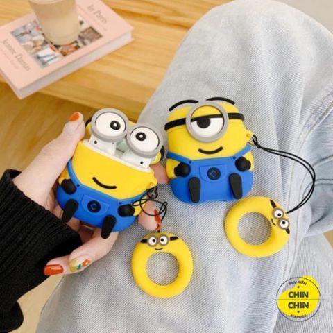 Vỏ Bọc Silicon Hoạt Hình Cute 1 Mắt 2 Mắt cho AirPods 1 2 Pro - Phụ Kiện Tai Nghe Sạc Stylish và Đáng Yêu