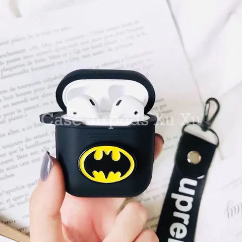 Vỏ Bọc Silicon Người Dơi Cho AirPods 1 & 2 - Combo 3 Chi Tiết Chất Đẹp, Phụ Kiện Tai Nghe Thời Trang