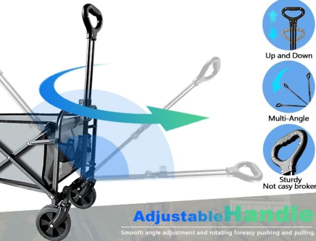 Xe Kéo Gấp Gọn Đa Năng SAILARY - 220L, Khung Thép Chắc Chắn, Tiện Dụng Cho Cắm Trại, Mua Sắm, Vận Chuyển Hàng Hóa