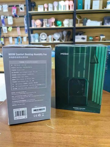 Quạt Tích Điện Phun Sương Xiaomi MIIIW LJQ-122 - Quạt Mini Để Bàn, Màu Xanh, Tiện Lợi Cho Mùa Hè, Độ Ồn Thấp