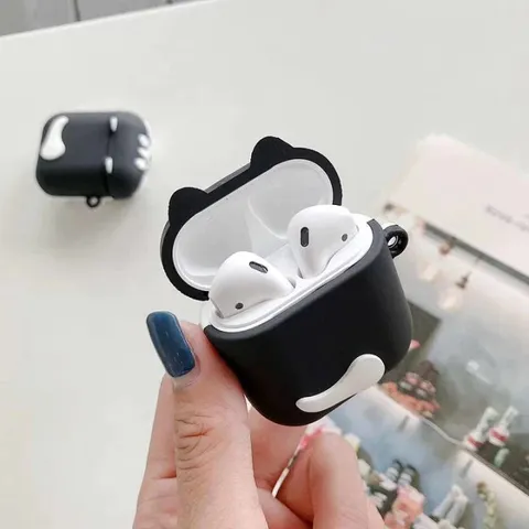 Vỏ Bọc AirPods 1 2 PRO Chó Husky Nằm – Bao Silicon Dẻo Thời Trang Cho Hộp Sạc Tai Nghe AirPods