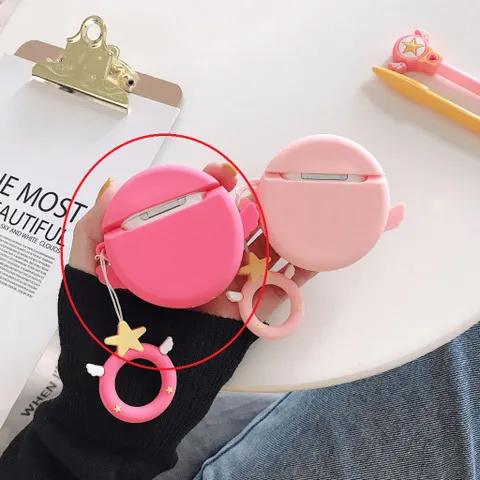 Vỏ Bọc Silicon Ngôi Sao Thiên Thần Cho AirPods 1 2 - Phụ Kiện Sạc Tai Nghe Thời Trang, Đẹp Và Chất Lượng
