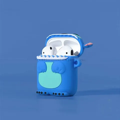 Vỏ Bọc AirPods 1 2 PRO Silicon Dẻo Họa Tiết Stitch Xanh - Phụ Kiện Tai Nghe Chất Lượng Cao