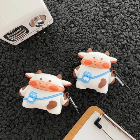 Vỏ Bọc AirPods 1 2 PRO Bò Sữa Kute - Bao Silicon Dẻo Thời Trang Cho Hộp Sạc Tai Nghe AirPods
