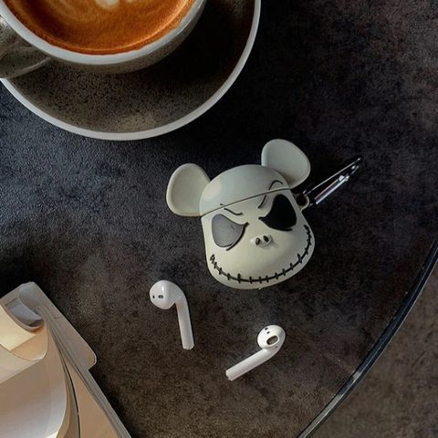 Vỏ Bọc Silicone Dẻo AirPods 1 2 - Bear Brick Xám Bảo Vệ Hộp Sạc Tai Nghe Thời Trang và Bền Bỉ