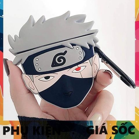 Vỏ Bọc Airpods 1 2 Silicon Dẻo Hình Naruto Kakashi - Phụ Kiện Tai Nghe AirPods Chất Lượng Cao, Bảo Vệ Hoàn Hảo