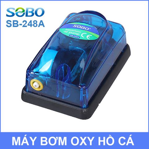 Máy Sủi Khí Oxy SOBO SB-248A & SB-348A - Thiết Bị Cung Cấp Oxy Cho Bể Cá Cảnh, Hồ Thủy Sinh, Kèm Dây Và Quả Sủi