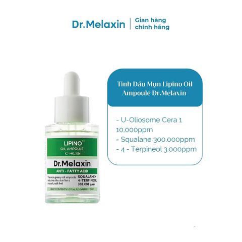 Serum Mụn Lipino Dr. Melaxin 30ml - Giải Pháp Công Nghệ Anti-Fatty Acid Oil Cho Da Dầu Mụn, Ngăn Ngừa Mụn Hiệu Quả