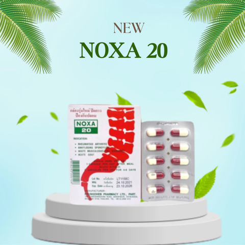 Viên Uống Xương Khớp Noxa 20 Thái Lan - Giảm Đau Nhức Khớp, Cải Thiện Thoái Hóa Cột Sống, Combo 12 Hộp Chính Hãng