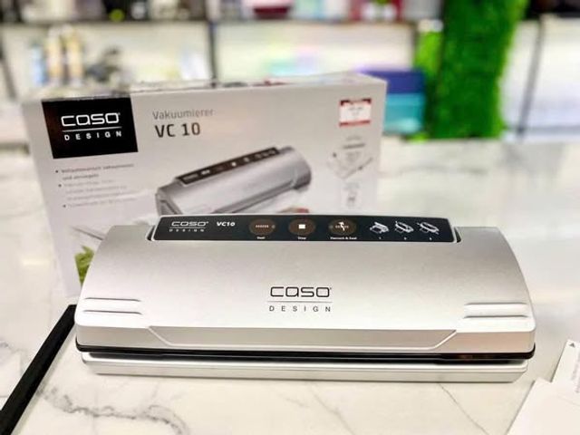 Máy Hút Chân Không Caso VC 10 Plus - Thiết Bị Bảo Quản Thực Phẩm Hiện Đại, Chất Liệu Thép Không Gỉ, 110W, Tặng Kèm 10 Túi Thực Phẩm