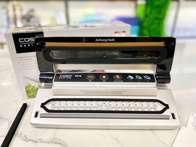 Máy Hút Chân Không Caso VC 10 Plus - Thiết Bị Bảo Quản Thực Phẩm Hiện Đại, Chất Liệu Thép Không Gỉ, 110W, Tặng Kèm 10 Túi Thực Phẩm
